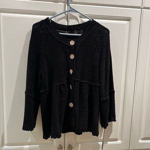 Etoile Ladies Black A-Line Cardigan Size Medium NWT